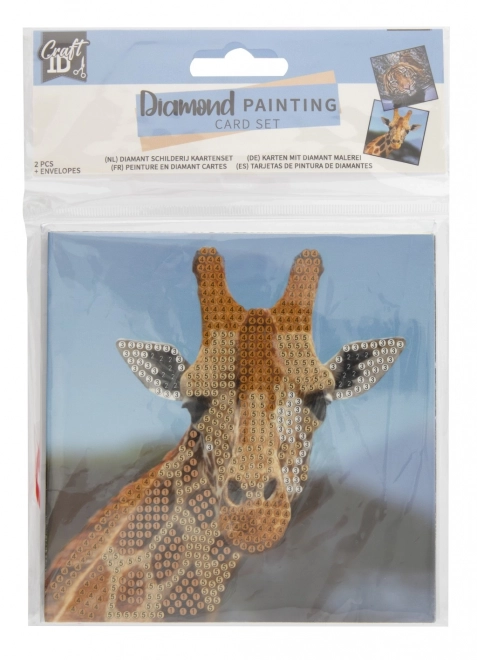 Pictura cu pietricele Diamond dorință 2 buc 13x13 cm