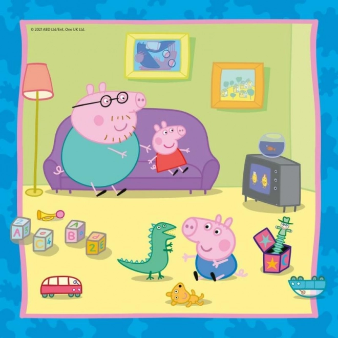 Puzzle Prasátul Peppa 3x49 piese