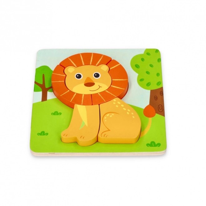 Set de patru puzzle-uri cu animale