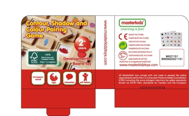 Joc Montessori potrivire umbre și recunoașterea obiectelor Masterkidz