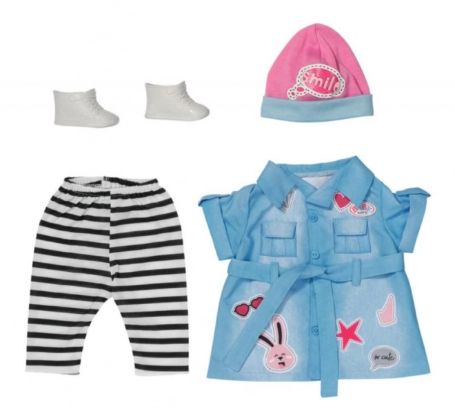 Rochițe deluxe din denim pentru păpușa BABY born 43 cm