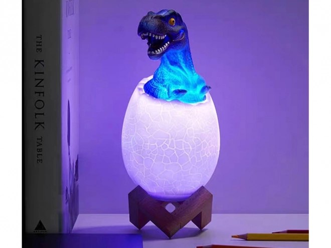 Lampă de noapte Dinozaur Tyranozaur LED RGB pentru copii