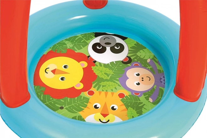 Fisher Price leagăn cu acoperiș și mingi Prietenii Animalelor 89 x 89 x 84 cm