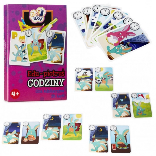 Joc de cărți educativ Piotruś Godziny