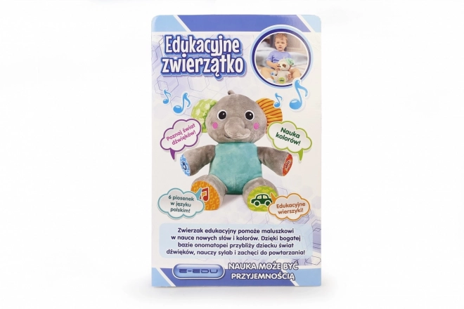 Elefant interactiv din pluș