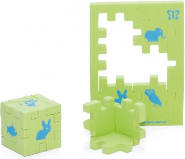 Happy Cube Junior – animale (1 cub) puzzle 3D din spumă