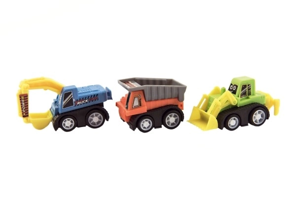 Set mini mașini de construcții 5cm, 6 buc