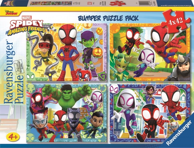 Puzzle Spidey și prietenii săi uimitori 4x42 piese