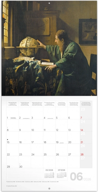 Calendar de note Johannes Vermeer 2026