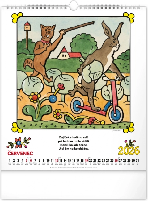 Calendar de perete Josef Lada - Rime 2026