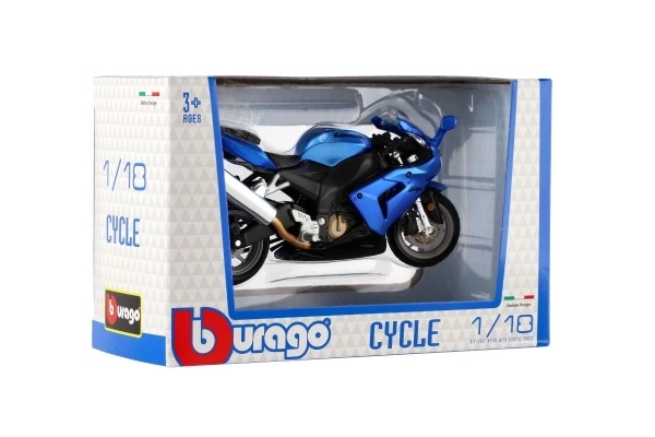 Motocicletă metalică Bburago 1:18 - Display cu 18 bucăți