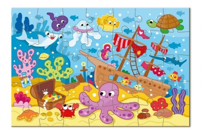 Puzzle Viața în mare pentru copii 35 piese