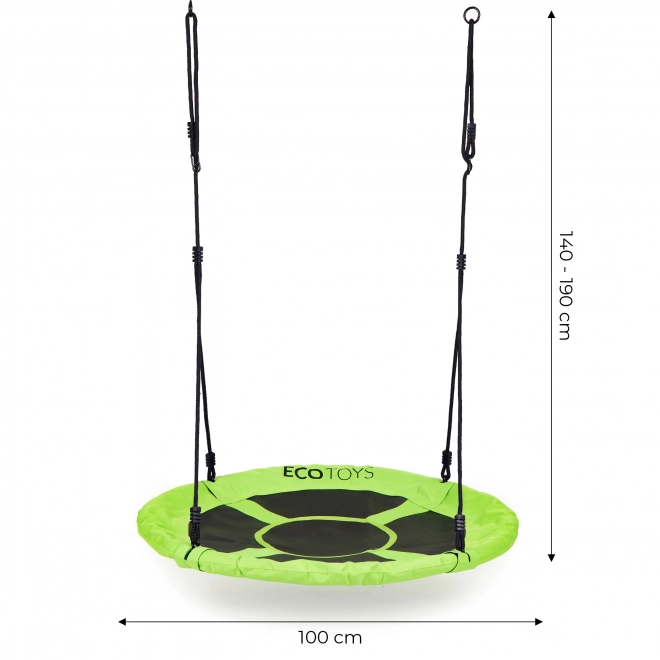 Leagăn de grădină pentru copii Ecotoys verde