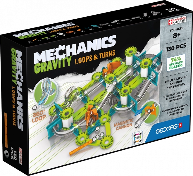 Set construcción Geomag Mechanics Gravity Loops and Turns 130 piese