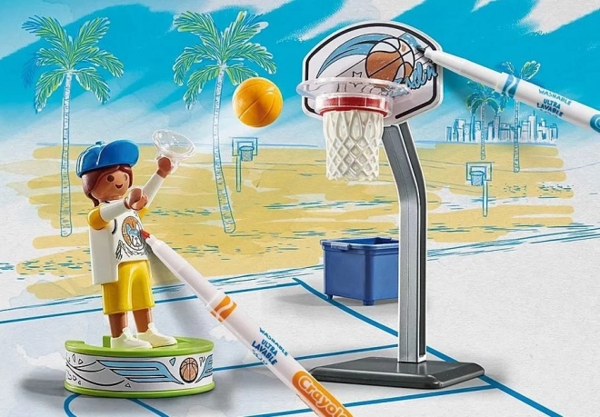 Playmobil Color Skater cu minge de baschet