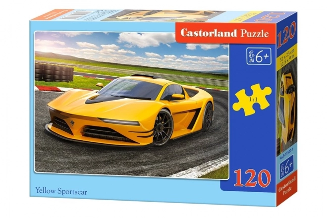 Puzzle mașină sport galbenă