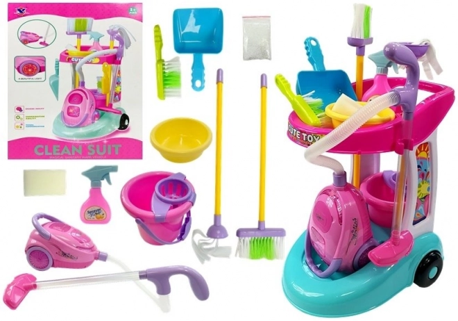 Set curățenie cu aspirator și accesorii