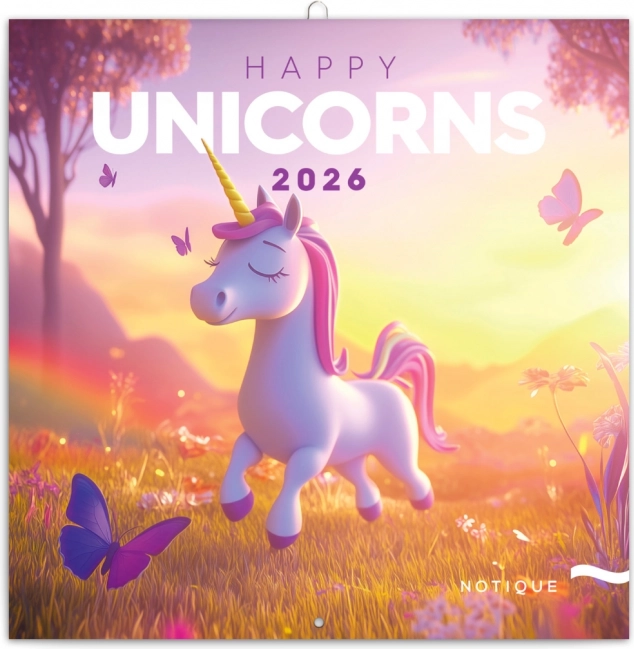 Calendar de notițe Veselia inorogilor 2026