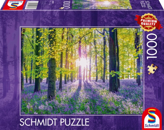 Puzzle cu clopoței albaștri în pădure 1000 piese