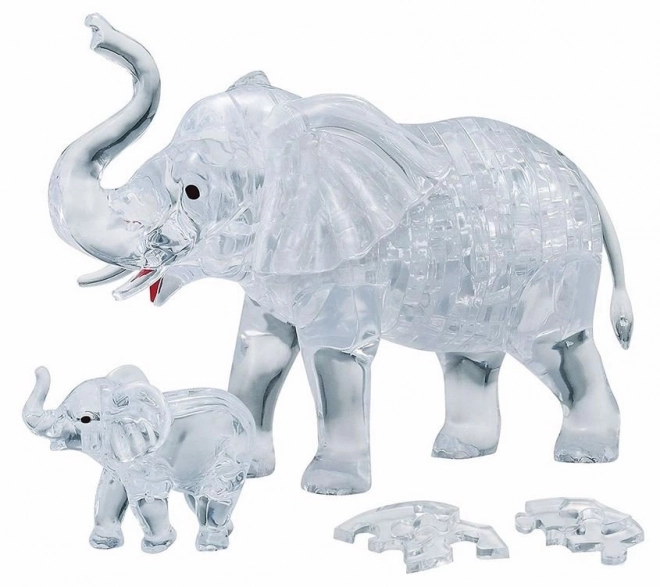 Puzzle 3D cristale HCM Kinzel elefant cu pui