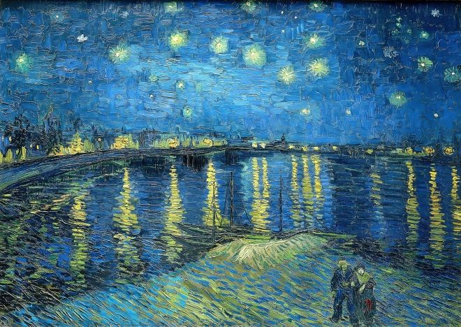 Puzzle Noapte înstelată deasupra Ronului 1000 de piese