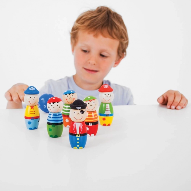 Joc De Bowling De Lemn Pirați Bigjigs Toys