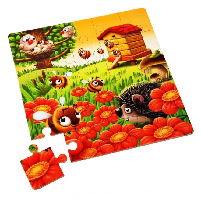 animale preferate puzzle 3 în 1