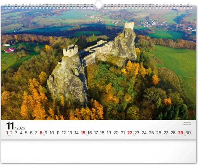 Calendar de perete Panoramata Cehia 2026
