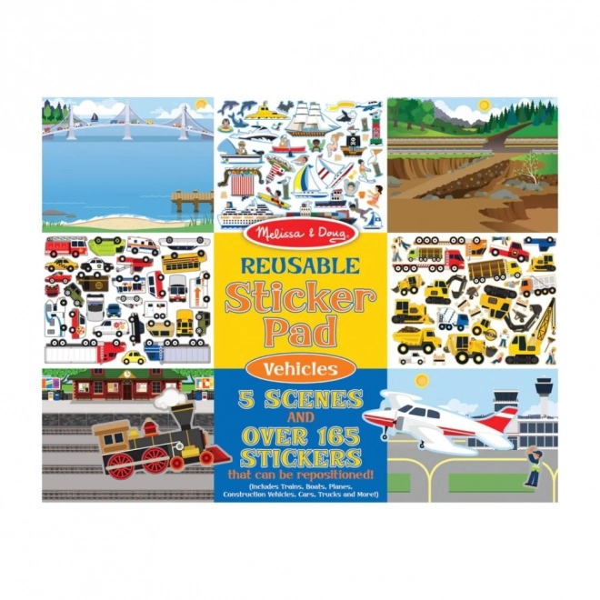 Set autocolante reutilizabile Vehicule - Melissa and Doug