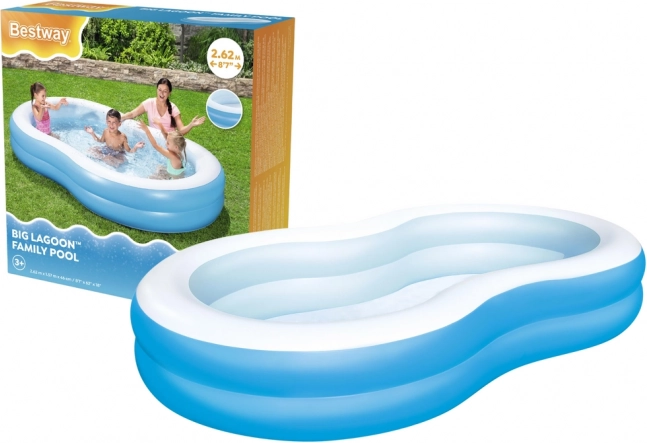 Piscină familială gonflabilă BESTWAY 262 × 157 × 46 cm