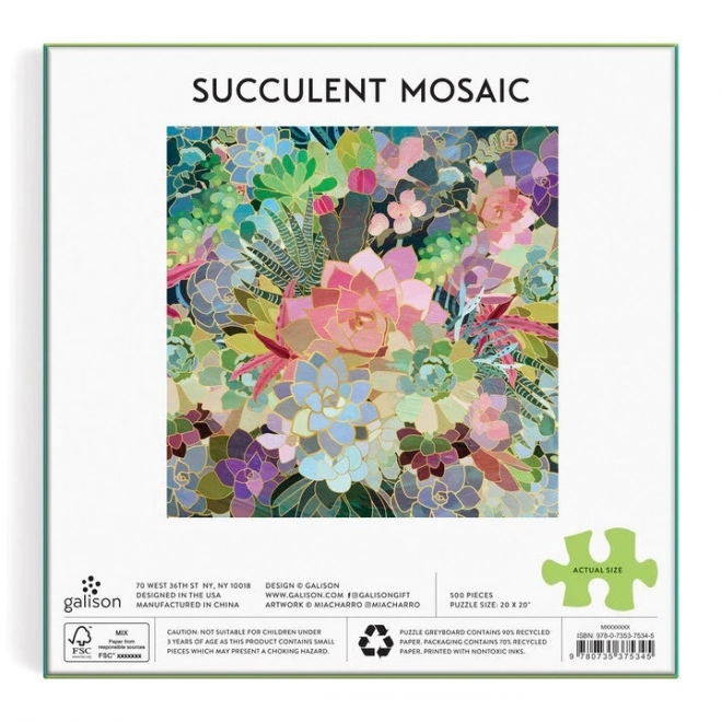 Puzzle mozaică cu suculente