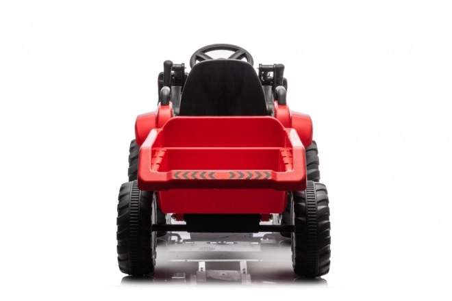 Tractor roșu pentru copii cu acumulator reîncărcabil și cupă