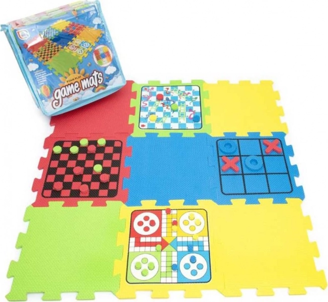 Puzzle din spumă cu set de jocuri de masă