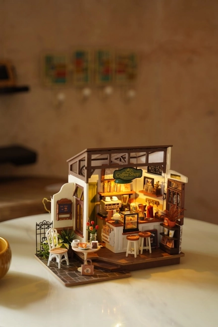 Mini cafenea realistă cu iluminare LED