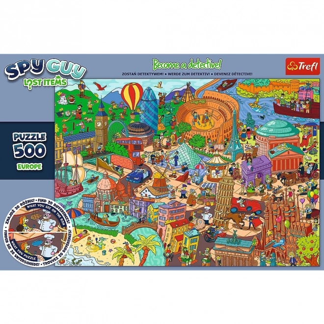 Puzzle 500 de piese - Obiecte pierdute Spy Guy