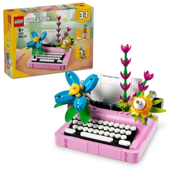 Mașina de scris cu flori LEGO Creator 3 în 1