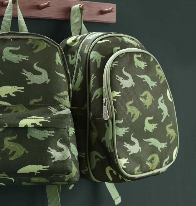 Rucsac A Little Lovely Company pentru grădiniță – Crocodil