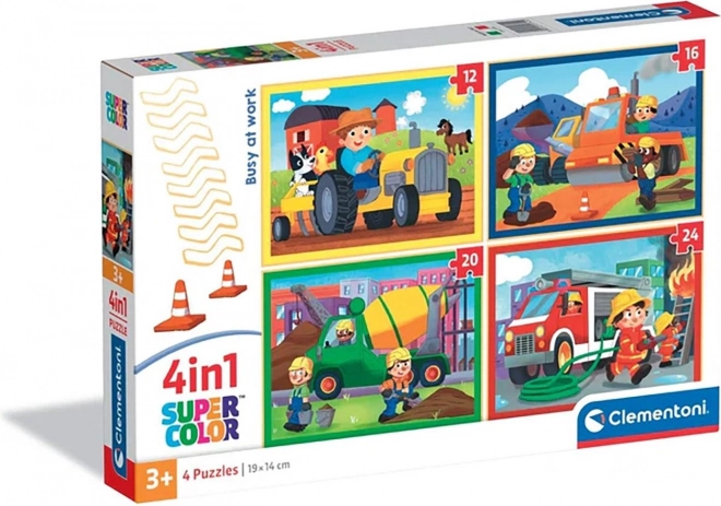 Puzzle 4v1 Activitate pe șantier