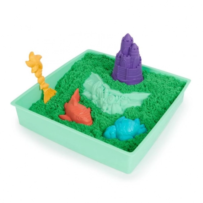 Kinetic Sand set cutie cu nisip lichid și mat verde