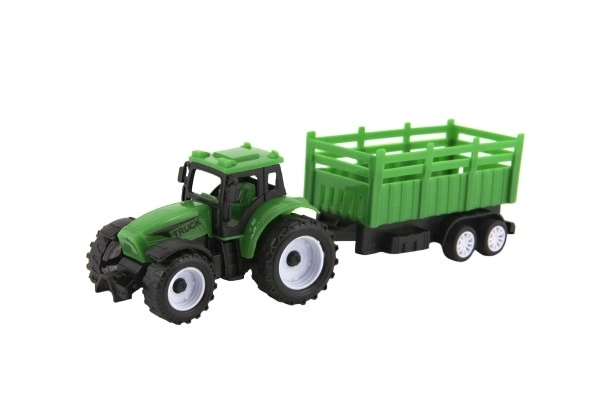 Tractor de jucărie cu remorcă, 21 cm