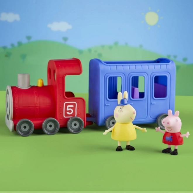 trenulețul doamnei Rabbit din Peppa Pig