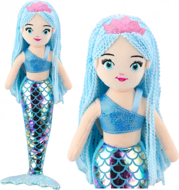Sirena De Jucărie Cu Coada Holografică Albastră 48cm