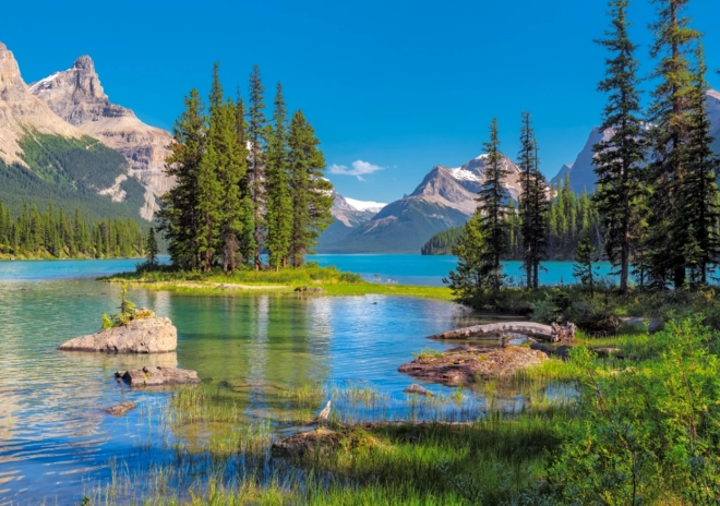 Puzzle Lacul Maligne, Canada 500 piese