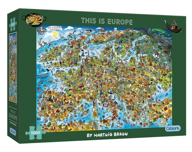 Puzzle Europa 1000 piese