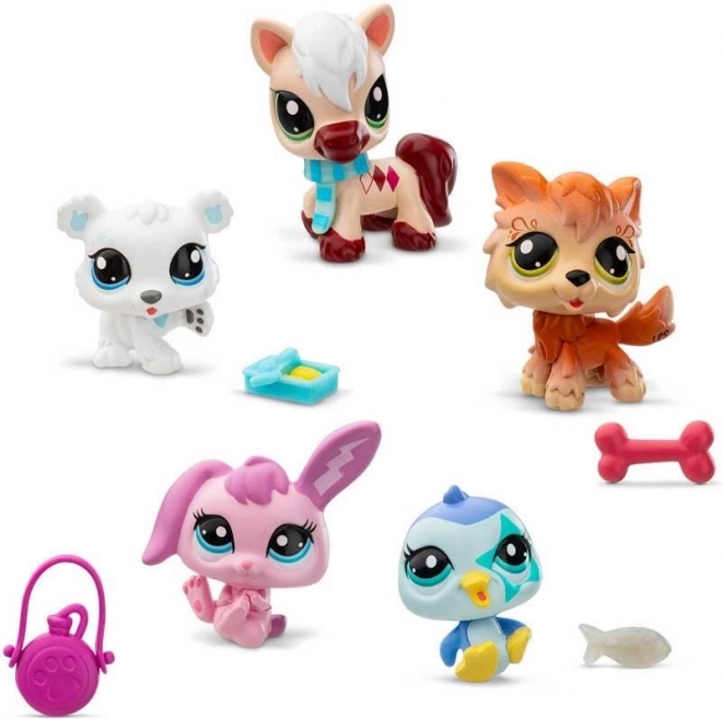 Set figurine Littlest Pet Shop animale de iarnă