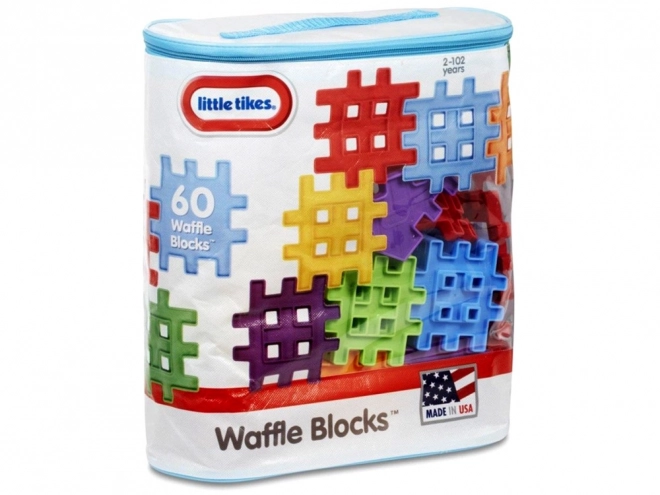 Little Tikes set creativ cuburi waffle 60 de elemente cu geantă