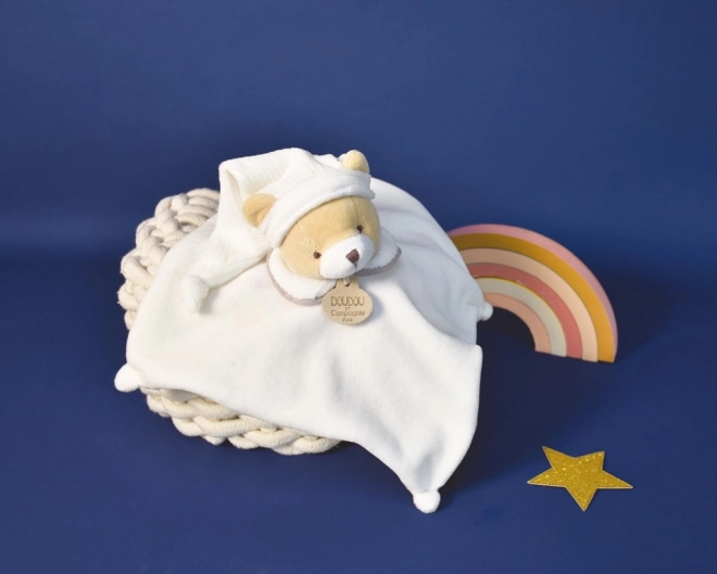 Doudou set cadou gri ursuleț de pluș 25 cm