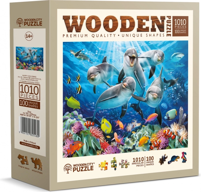 Puzzle din lemn Delfinii fericiți 1010 piese