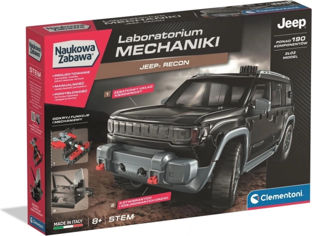 laborator de mecanică – set de construcție Jeep Recon de la Clementoni