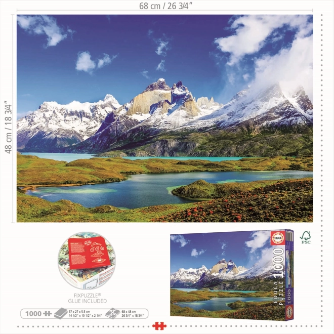 Puzzle Educa Torres del Paine, Patagonia 1000 piese
